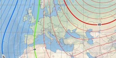 La declinazione magnetica in Italia