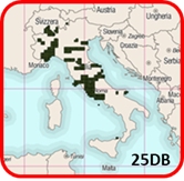 Estensione della cartografia serie 25DB del IGM