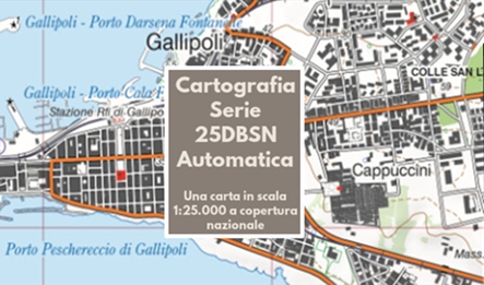 Coordinatometro per cartoncino in scala 1:25.000