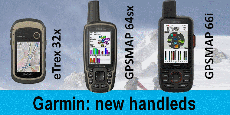 Gps Garmin: le nuove versioni eTrex 32x, GPSMAP 64sx e 66i