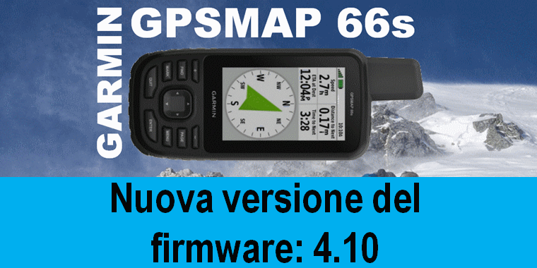 Nuova Firmware version 4.10 per GPSMAP 66